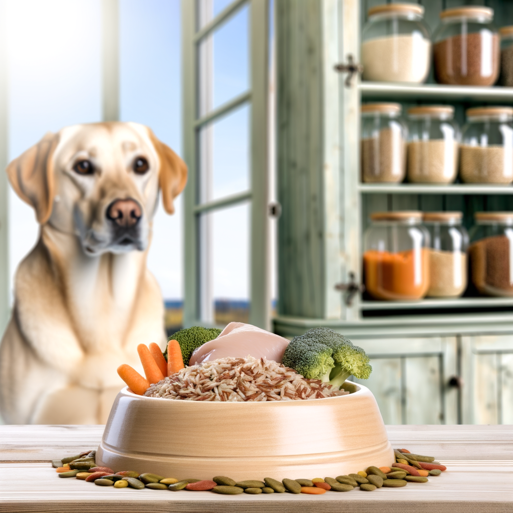 Para capturar la esencia del texto sobre la conexión entre la alimentación y el comportamiento canino, y dado que la solicitud específica menciona generar una imagen realista similar a los ejemplos proporcionados, aquí tienes una descripción detallada de la fotografía ideal:
La imagen muestra una cocina luminosa y acogedora. En el centro hay una mesa de madera clara, sobre la cual descansa un tazón de comida natural para perros. La comida está compuesta por ingredientes frescos y saludables: se ven trozos de pechuga de pollo cocida, arroz integral, y una variedad de verduras como zanahorias y brócoli. Estos ingredientes están dispuestos de forma atractiva, mostrando la frescura y calidad de los componentes.
Al lado del tazón, hay un perro de tamaño mediano, razas como el Labrador o el Golden Retriever podrían funcionar bien aquí. El perro tiene un pelaje brillante y está sentado con un aire tranquilo y observador, mirando hacia el tazón, lo que simboliza la conexión entre la nutrición adecuada y el bienestar canino. Sus ojos muestran curiosidad pero también calma, reflejando un comportamiento equilibrado.
En el fondo, hay estantes abiertos con frascos de vidrio que contienen diferentes variedades de granos y legumbres, sugiriendo un enfoque natural y balanceado hacia la alimentación. La luz natural entra por una ventana cercana, creando un ambiente cálido y natural que refuerza la idea de un estilo de vida sencillo y saludable para el perro.
Esta composición visual no solo resalta la importancia de una dieta equilibrada, sino que también retrata cómo una alimentación adecuada contribuye al bienestar emocional y al comportamiento positivo en los perros. La combinación de los ingredientes naturales y el entorno hogareño refleja un compromiso con la salud y el bienestar animal.
