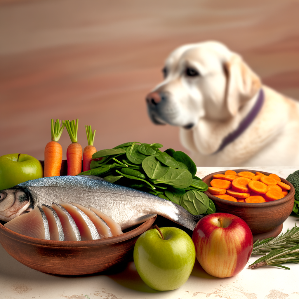 Para capturar la esencia del texto y reflejar la importancia de una buena nutrición en el comportamiento de los perros, puedes considerar una fotografía que incluya los siguientes elementos:
1. **Fondo limpio y neutro:** Similar a los ejemplos proporcionados, utiliza un fondo que no distraiga, con iluminación suave y natural que resalte los elementos clave de la composición.
2. **Ingredientes frescos:** Muestra una selección de alimentos naturales y saludables que sean visualmente agradables. Incluye pescado fresco, fuente de omega-3, junto con otros ingredientes beneficiosos como frutas y verduras frescas, por ejemplo, rodajas de zanahoria, espinacas y manzanas.
3. **Presentación atractiva:** Dispone los ingredientes de manera cuidada, por ejemplo, en un cuenco de madera o cerámica, que realce la naturalidad y frescura de los alimentos. Podría haber una pequeña rama de romero o menta como detalle decorativo.
4. **Perro en segundo plano**: En un ángulo discreto, incluye un perro de raza común (como un Labrador o un Golden Retriever) que esté feliz y relajado, mirando la comida o al espectador, sugiriendo el efecto positivo de una nutrición adecuada.
5. **Textura y color:** Enfatiza la textura de los alimentos y el color vibrante de las frutas y verduras. El pescado puede tener una apariencia brillante y fresca, contrastando con los verdes profundos y los naranjas.
6. **Equilibrio y armonía:** El enfoque debe estar en el balance perfecto, simbolizando una dieta equilibrada. Asegúrate de que la composición no esté sobrecargada; cada elemento debe tener su espacio para permitir que el espectador aprecie cada componente.
Esta representación visual no solo será atractiva en términos estéticos, sino que también comunicará claramente la importancia de una dieta completa y natural para la salud y el comportamiento de los perros.