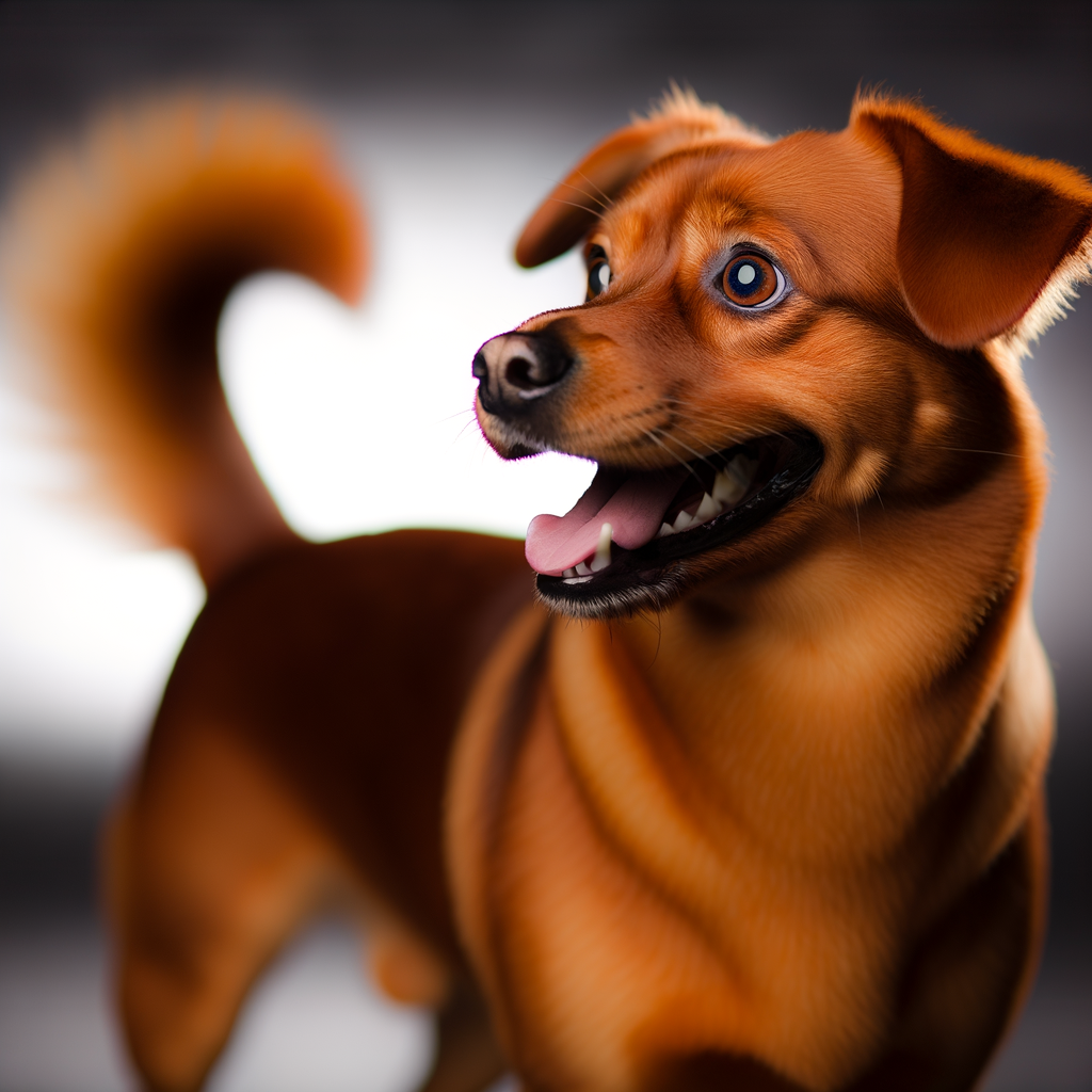 Perro feliz con pelaje brillante y saludable.